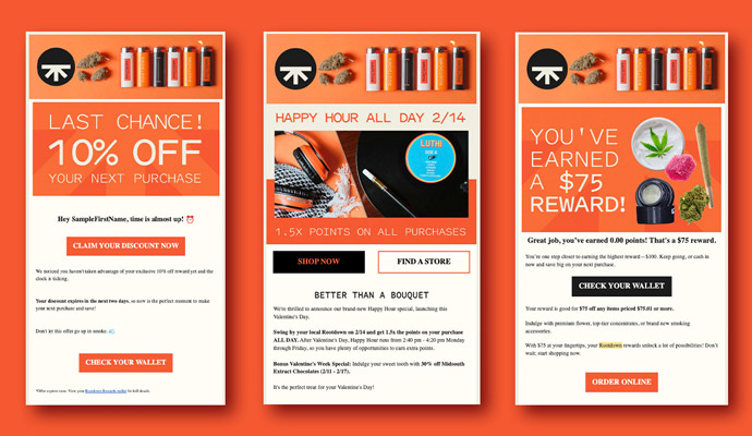 Email Images for Rootdown Dispensary created by Hybrid Marketing Co.