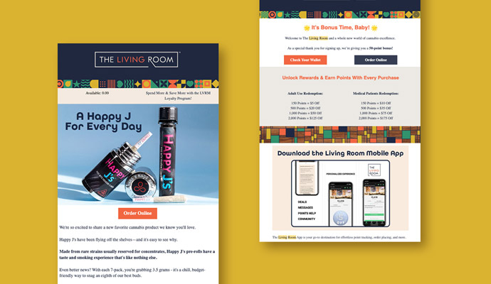 Email Images for The Living Room Dispensary created by Hybrid Marketing Co.