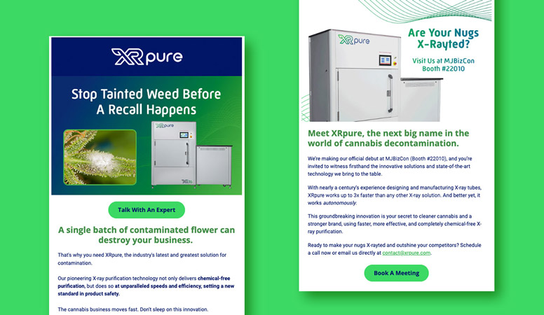 Email Images for XRpure created by Hybrid Marketing Co.
