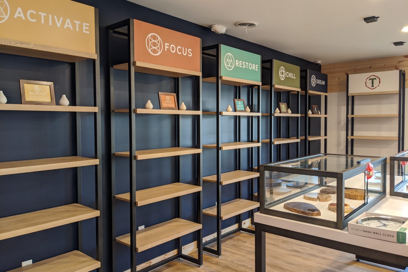 Interior of Timber Cannabis Co. store