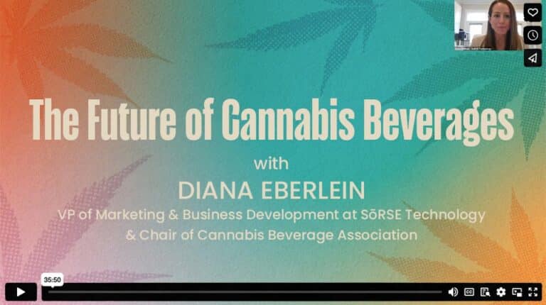 The Future of Cannabis BeverageswithDiana EberleinVP of Marketing & Business Development at SōRSE Technology& Chair of Cannabis Beverage Association