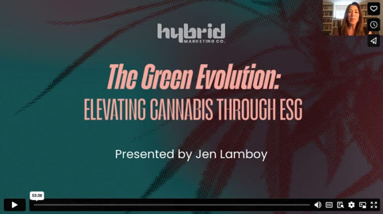The Green Evolution - Elevating Cannabis through ESG Webinar